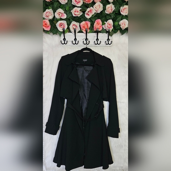 TOPSHOP *Ultra Rare* Classic A-Line Caped Trenchcoat (NWOT) - Picture 3 of 9